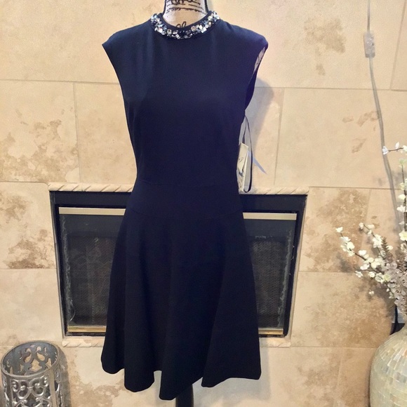 Eliza J Dresses & Skirts - Eliza J black cocktail dress with jeweled neckline